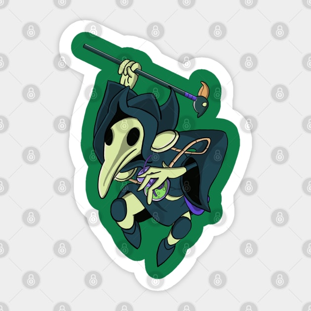 Plague Knight (full color) Sticker by Fishonastick